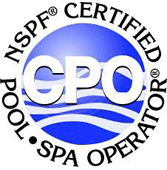 NSPF certified pool and spa operator logo